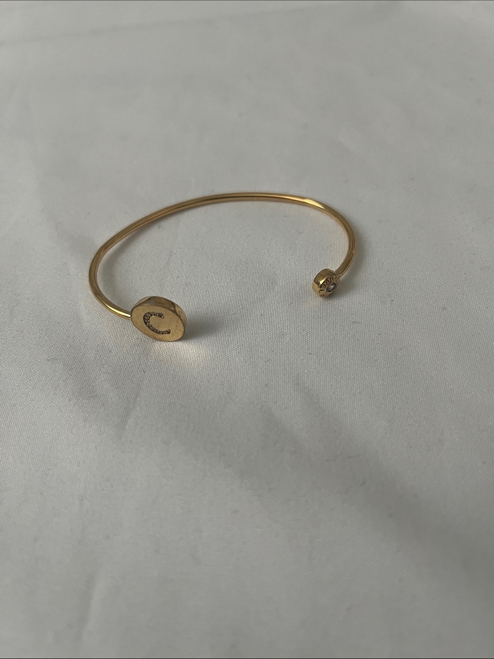 henri bendel Gold Open Initial Cuff Bracelet